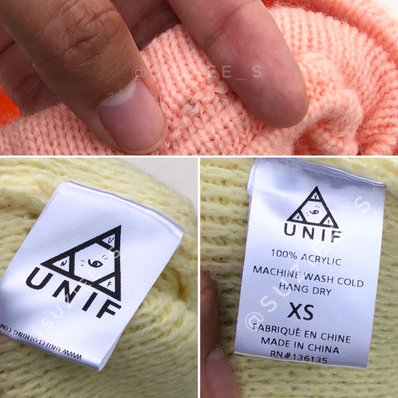 UNIF Frost Pastel Rainbow Striped Oversized Ribbed Mockneck Sweater XS - Picture 12 of 16